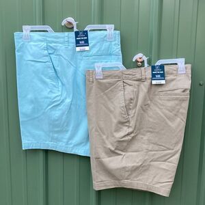 MEN'S Flat Front Above The Knee Comfy Shorts, 9” Inseam, 2-Pack Size 46